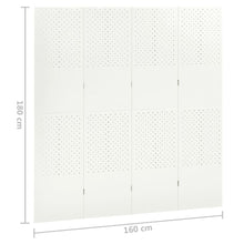 Load image into Gallery viewer, Separè 4 Pannelli 2 pz Bianco 160x180 cm in Acciaio