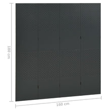 Load image into Gallery viewer, Separè 4 Pannelli 2 pz Antracite 160x180 cm in Acciaio
