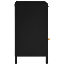 Load image into Gallery viewer, Comodini 2 pz Neri 40x30x54,5 cm Acciaio e Vetro