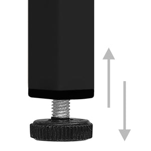 Comodini 2 pz Neri 40x30x54,5 cm Acciaio e Vetro