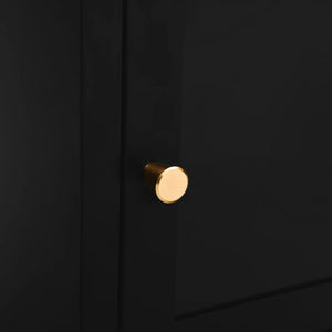 Comodini 2 pz Neri 40x30x54,5 cm Acciaio e Vetro