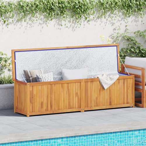 Baule da Giardino 200x50x55 cm in Massello di Teak