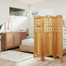 Carica l&#39;immagine nel visualizzatore di Gallery, Separè 3 Pannelli 121,5x2x115 cm in Legno Massello di Acacia