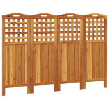 Load image into Gallery viewer, Separè 4 Pannelli 162x2x115 cm in Legno Massello di Acacia