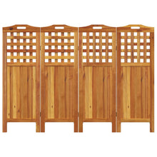 Load image into Gallery viewer, Separè 4 Pannelli 162x2x115 cm in Legno Massello di Acacia