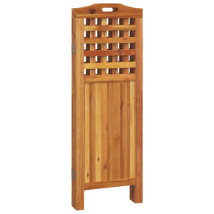 Separè 4 Pannelli 162x2x115 cm in Legno Massello di Acacia