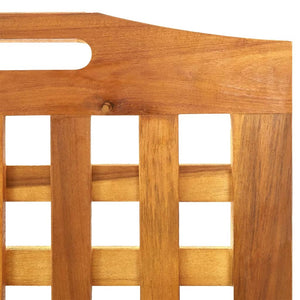 Separè 4 Pannelli 162x2x115 cm in Legno Massello di Acacia