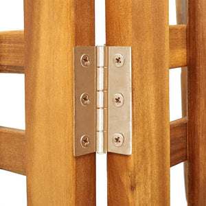 Separè 4 Pannelli 162x2x115 cm in Legno Massello di Acacia