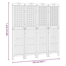 Load image into Gallery viewer, Divisorio a 4 Pannelli 162x2x180 cm Legno Massello di Acacia