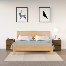 Laden Sie das Bild in den Galerie-Viewer, Comodini 2 pz Ambra 50x35x61,5 cm in Legno Massello di Pino