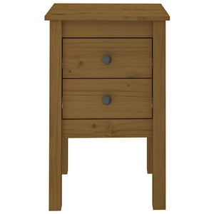 Comodini 2 pz ambra 40x35x61,5 cm in Legno Massello di Pino