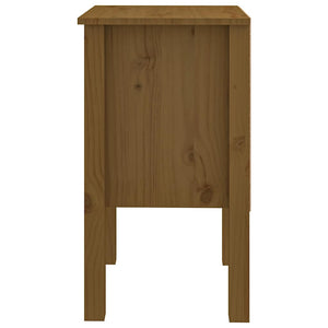 Comodini 2 pz ambra 40x35x61,5 cm in Legno Massello di Pino