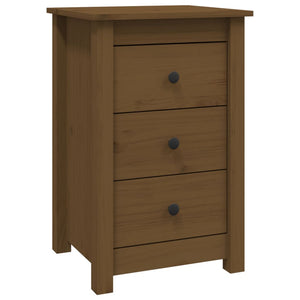 Comodini 2 pz ambra 40x35x61,5 cm in Legno Massello di Pino
