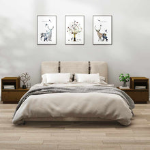 Laden Sie das Bild in den Galerie-Viewer, Comodini 2 pz Marrone Ambrato 60x34x51 cm in Legno di Pino