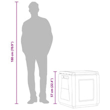 Load image into Gallery viewer, Bauletto da Giardino 54x53x57 cm 130 L Grigio Scuro e Nero