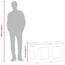 Carica l&#39;immagine nel visualizzatore di Gallery, Baule da Giardino 96x53x57 230 L Grigio Scuro e Nero