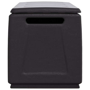 Baule da Giardino 138x53x57 cm in PP Grigio Scuro e Nero