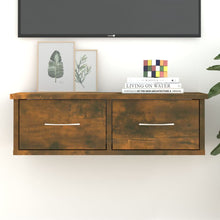 Load image into Gallery viewer, Mobiletto a Parete 2 Cassetti Rovere Fumo 60x26x18,5cm Legno Ingegnerizzato