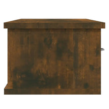 Load image into Gallery viewer, Mobiletto 3 Cassetti a Parete Rovere Fumo 88x26x18,5 cm in Legno Multistrato