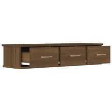 Load image into Gallery viewer, Mobiletto a Parete 3 Cassetti Rovere Marrone 88x26x18,5cm Legno Multistrato