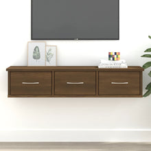 Load image into Gallery viewer, Mobiletto a Parete 3 Cassetti Rovere Marrone 88x26x18,5cm Legno Multistrato