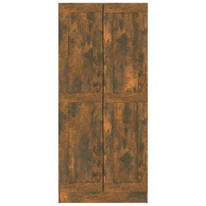 Armadio/Libreria Rovere Fumo 82,5x30,5x185,5 cm in Legno Multistrato