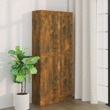Charger l&#39;image dans la galerie, Armadio/Libreria Rovere Fumo 82,5x30,5x185,5 cm in Legno Multistrato