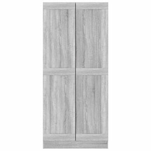 Libreria Armadio Grigio Sonoma 82,5x30,5x185,5 cm in Legno Multistrato
