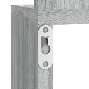 Mensola Angolare Grigio Sonoma 20x20x127,5 cm Truciolato