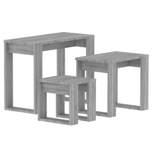 Indlæs billede til gallerivisning Tavolini Impilabili 3 pz Grigio Sonoma in Legno Multistrato