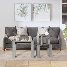 Indlæs billede til gallerivisning Tavolini Impilabili 3 pz Grigio Sonoma in Legno Multistrato