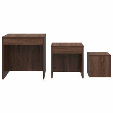 Indlæs billede til gallerivisning Tavolini Impilabili 3 pz Rovere Marrone in Legno Multistrato