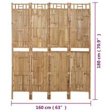 Load image into Gallery viewer, Separè 4 Pannelli in Bambù 160x180 cm