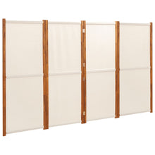 Load image into Gallery viewer, Separè 4 Pannelli Bianco Crema 280x180 cm in legno e tessuto