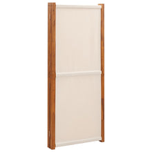 Load image into Gallery viewer, Separè 4 Pannelli Bianco Crema 280x180 cm in legno e tessuto