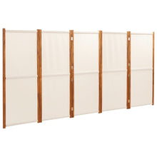Load image into Gallery viewer, Separè 5 Pannelli Bianco Crema 350x180 cm in legno
