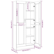 Carica l&#39;immagine nel visualizzatore di Gallery, Mobile Vetrina Grigio Sonoma 82,5x30,5x185 Legno Multistrato