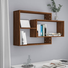 Laden Sie das Bild in den Galerie-Viewer, Mensola a Muro Rovere Marrone 104x20x58,5 cm Legno Multistrato
