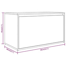 Load image into Gallery viewer, Cassapanca Cassetto 80x40x45 cm Rovere Fumo in Legno Multistrato