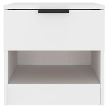 Load image into Gallery viewer, Comodini 2 pz Bianchi in Legno Multistrato