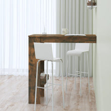 Charger l&#39;image dans la galerie, Tavolo Bancone da Muro Rovere Fumo 102x45x103,5 cm Legno Multistrato