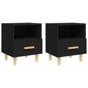 Comodini 2 pz Neri 40x35x47 cm