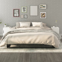 Load image into Gallery viewer, Comodini 2 pz Bianchi in Legno Multistrato