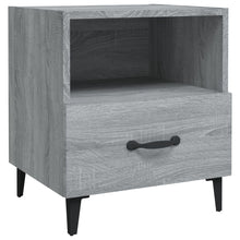 Laden Sie das Bild in den Galerie-Viewer, Comodini 2 pz Grigio Sonoma in Legno Multistrato