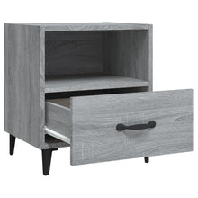 Laden Sie das Bild in den Galerie-Viewer, Comodini 2 pz Grigio Sonoma in Legno Multistrato