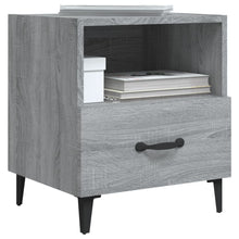 Laden Sie das Bild in den Galerie-Viewer, Comodini 2 pz Grigio Sonoma in Legno Multistrato