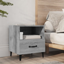 Laden Sie das Bild in den Galerie-Viewer, Comodini 2 pz Grigio Sonoma in Legno Multistrato
