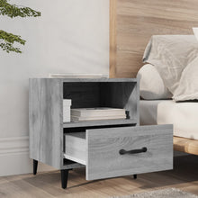 Laden Sie das Bild in den Galerie-Viewer, Comodini 2 pz Grigio Sonoma in Legno Multistrato