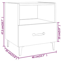 Laden Sie das Bild in den Galerie-Viewer, Comodini 2 pz Grigio Sonoma in Legno Multistrato