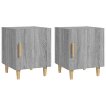 Laden Sie das Bild in den Galerie-Viewer, Comodini 2 pz Grigio Sonoma in Legno Multistrato